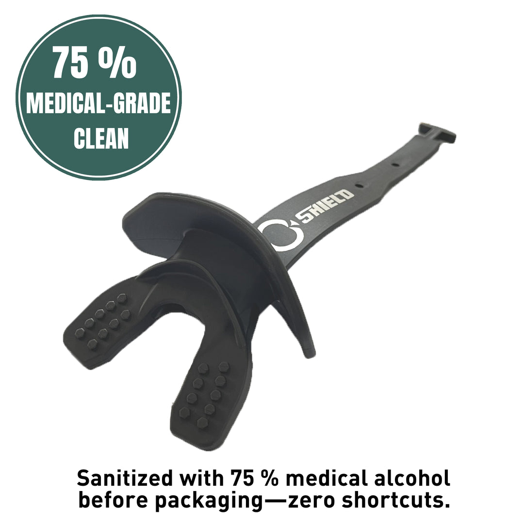 O Shield Striker Series Football Mouthguard- Black