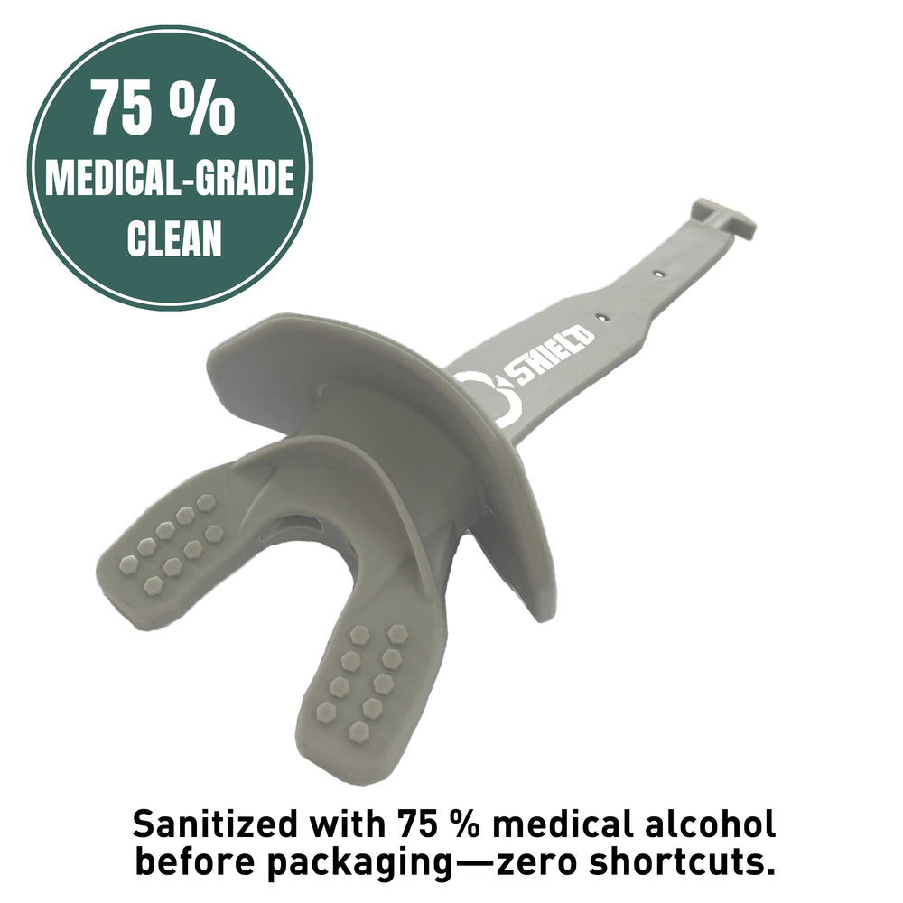 O Shield Striker Series Football Mouthguard- Grey/ Silver