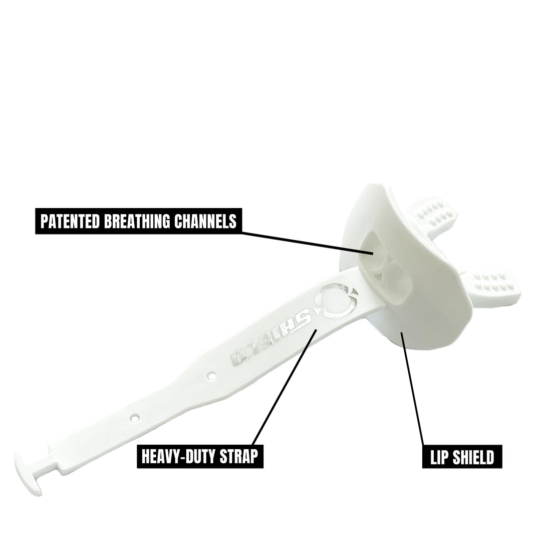 O Shield Striker Series Football Mouthguard- White
