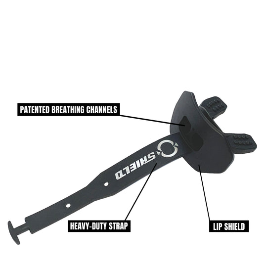 O Shield Striker Series Football Mouthguard- Black