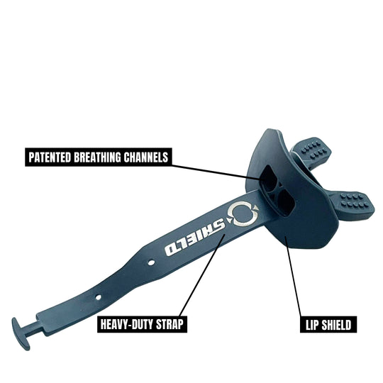 O Shield Striker Series Football Mouthguard- Navy Blue