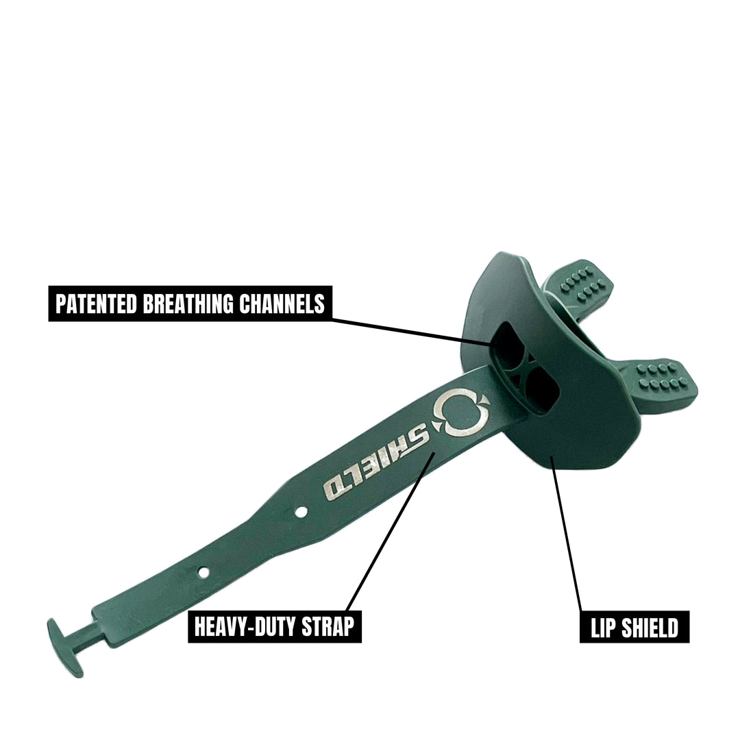 O Shield Striker Series Football Mouthguard- Dark Green