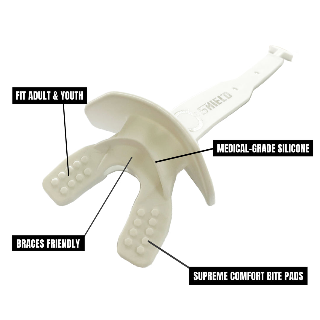 O Shield Striker Series Football Mouthguard- White