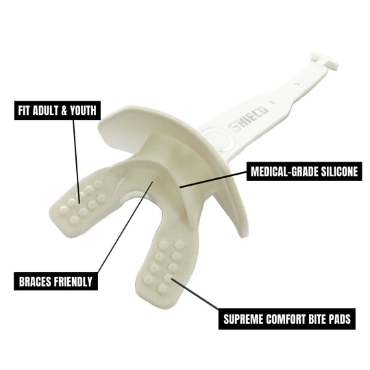 O Shield Striker Series Football Mouthguard- White