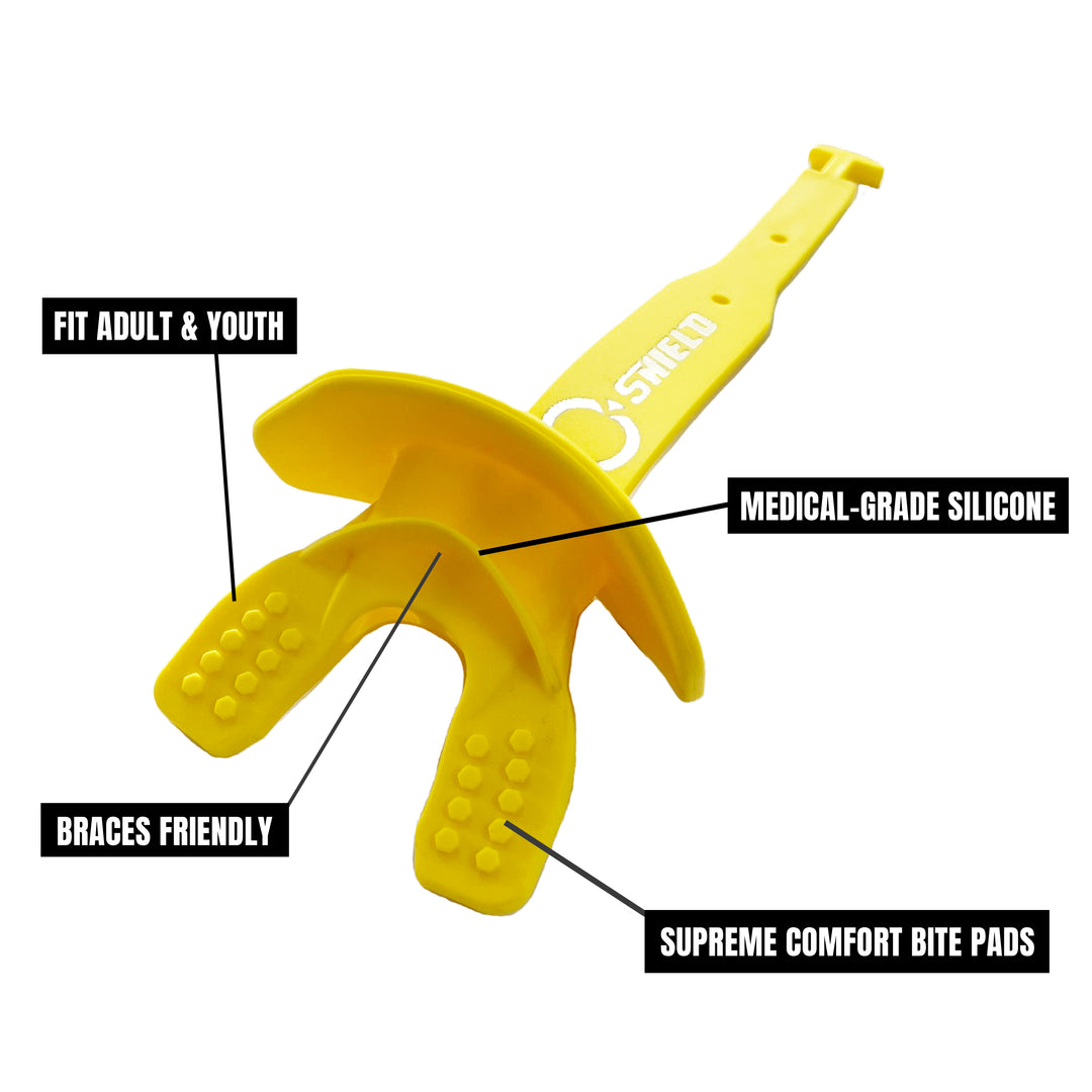O Shield Striker Series Football Mouthguard- Yellow / Gold