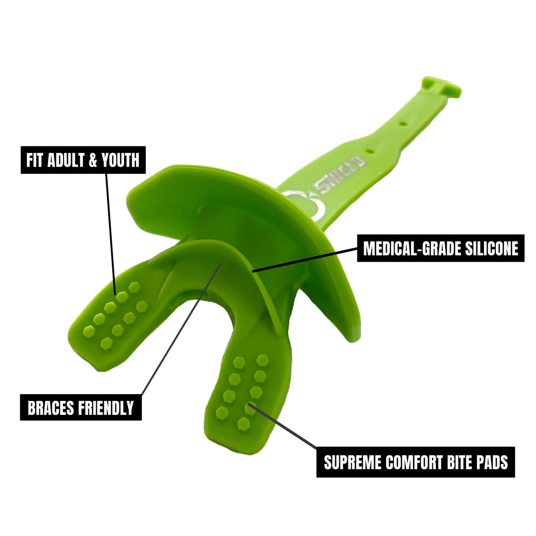 O Shield Striker Series Football Mouthguard- Slime Green