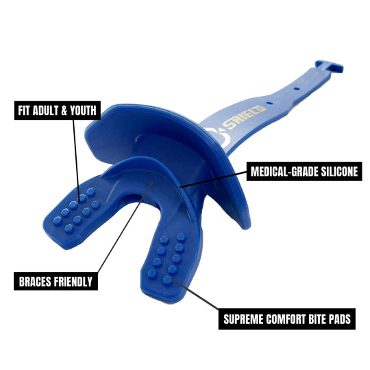O Shield Striker Series Football Mouthguard- Royal Blue