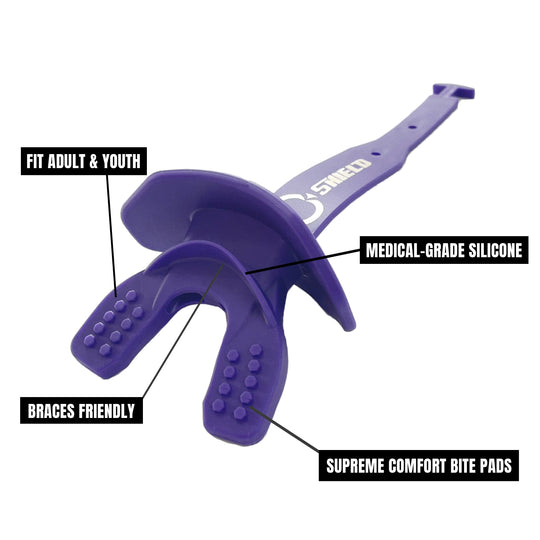 O Shield Striker Series Football Mouthguard- Purple