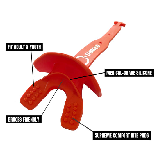 O Shield Striker Series Football Mouthguard- Orange