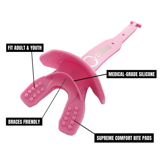 O Shield Striker Series Football Mouthguard- Pink