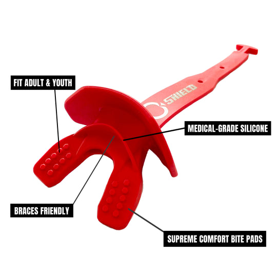 O Shield Striker Series Football Mouthguard- Red