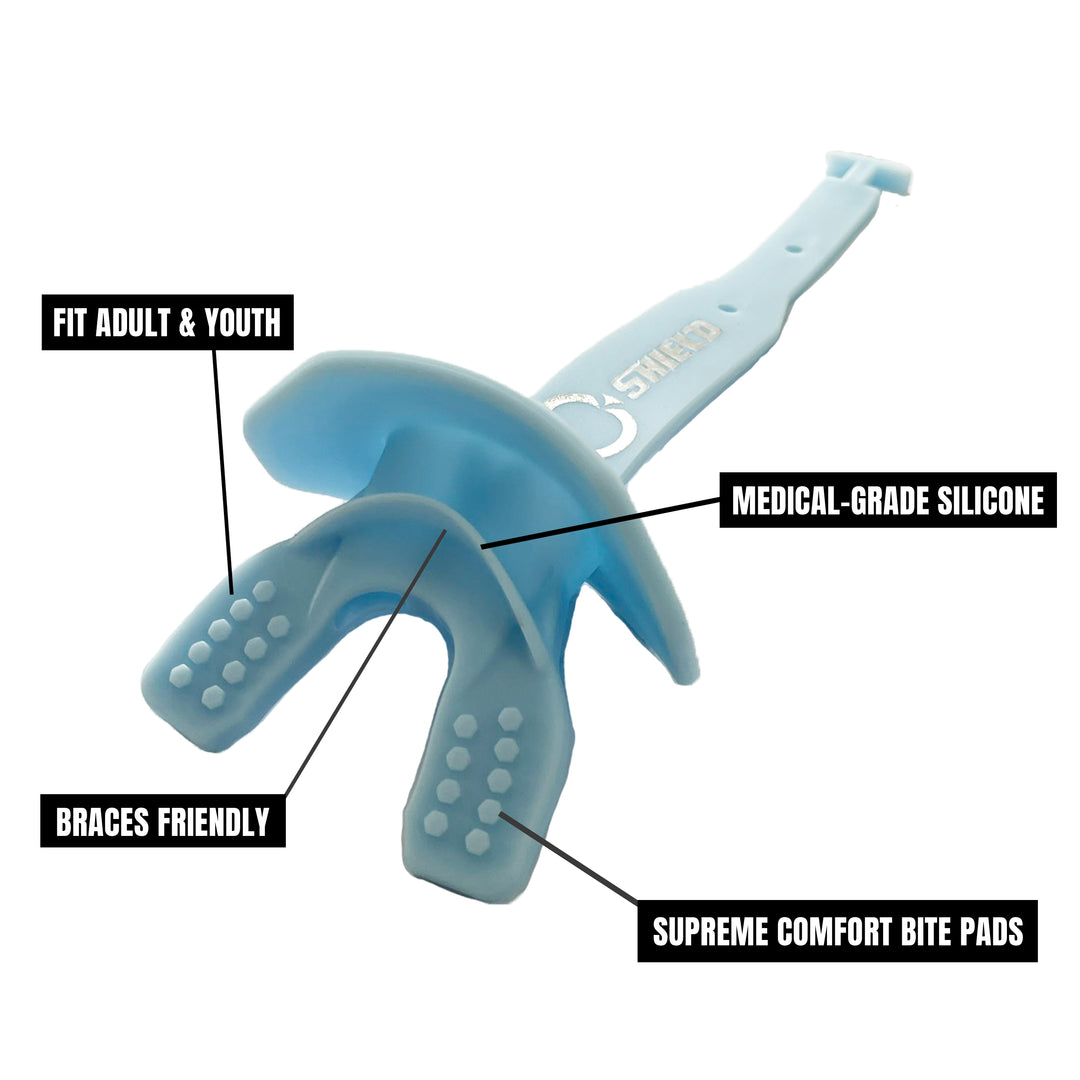 O Shield Striker Series Football Mouthguard- Columbia Blue