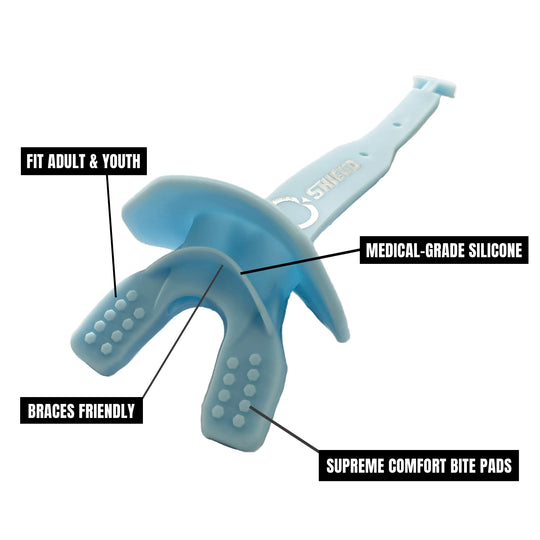 O Shield Striker Series Football Mouthguard- Columbia Blue