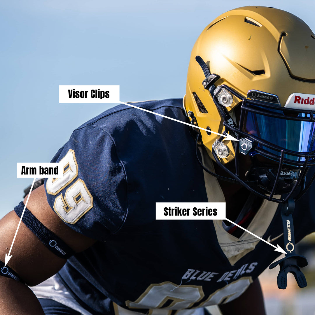 O Shield Striker Series Football Mouthguard- Black