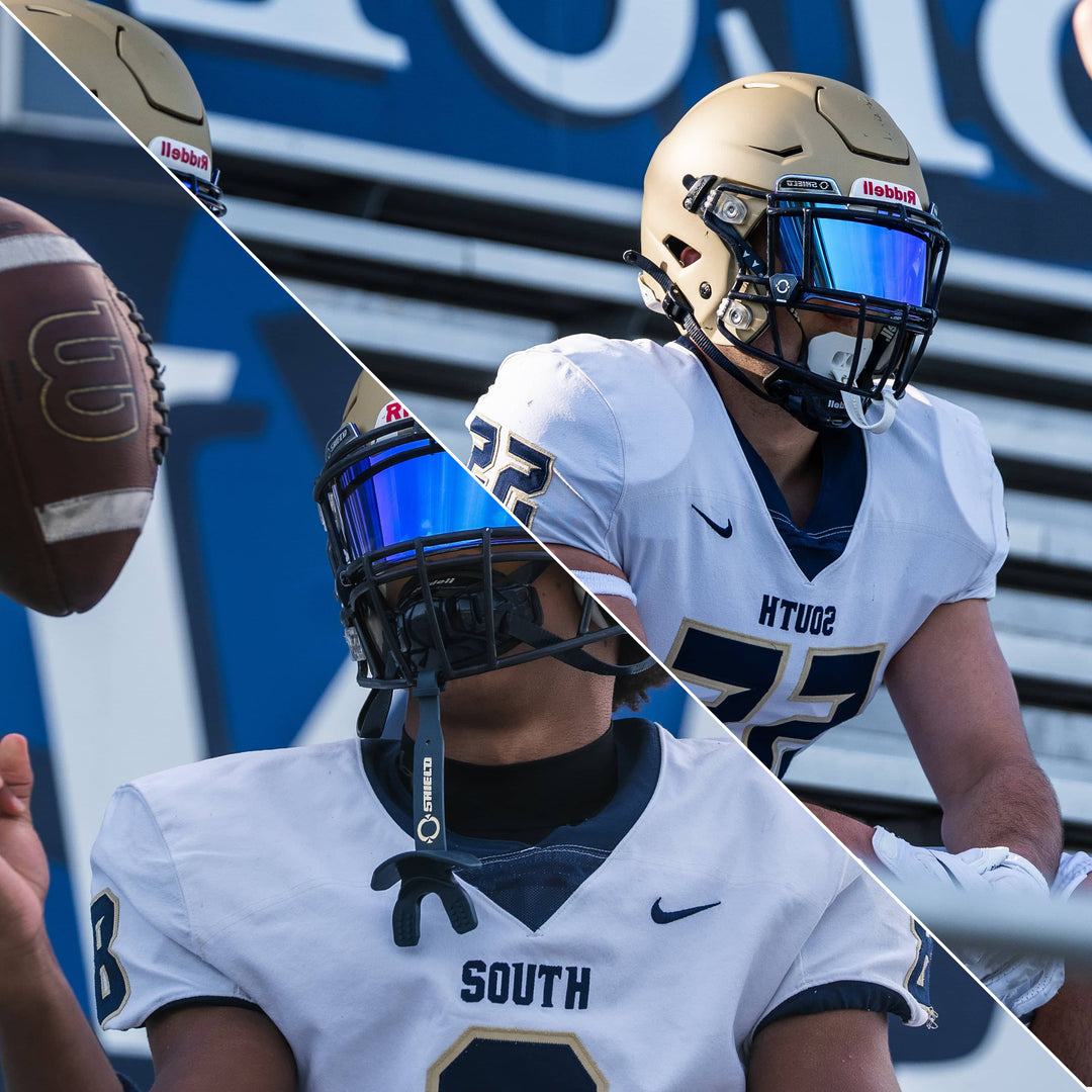 O Shield Striker Series Football Mouthguard- Grey/ Silver