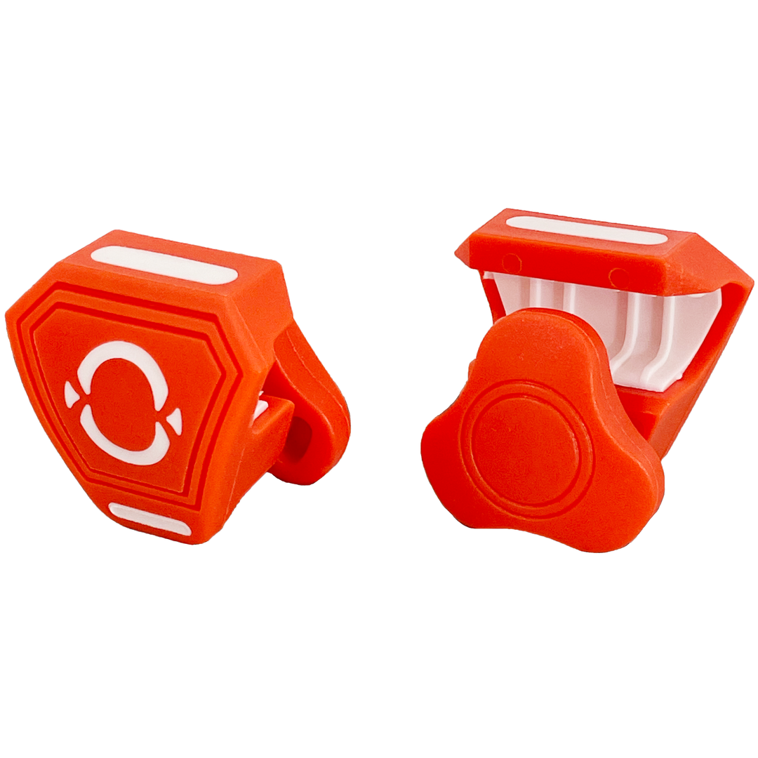 O Shield Football Visor Clips- Orange