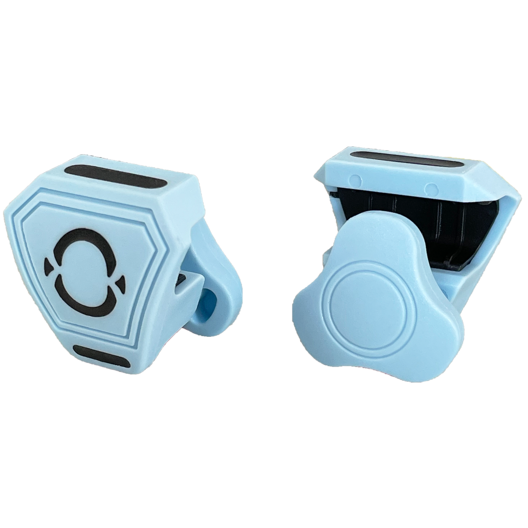 O Shield Football Visor Clips- Columbia Blue