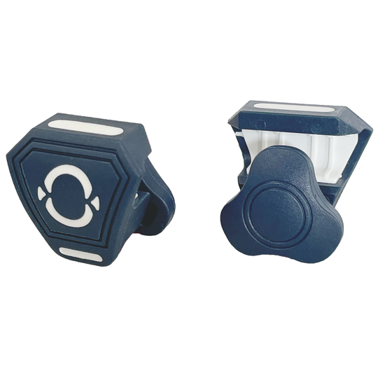 O Shield Football Visor Clips- Navy Blue