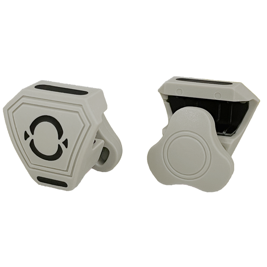 O Shield Football Visor Clips- Gray / Silver