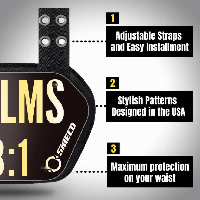 O Shield Football Back Plate Youth, Back Plate Football Psalms 23:1, Professional Stylish Ergonomic Fasion, Black