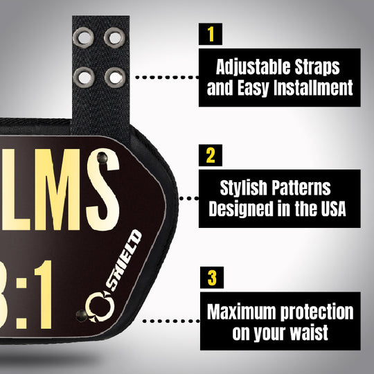 O Shield Football Back Plate Youth, Back Plate Football Psalms 23:1, Professional Stylish Ergonomic Fasion, Black