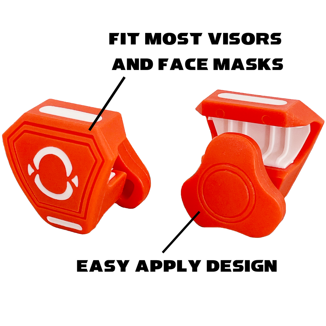 O Shield Football Visor Clips- Orange