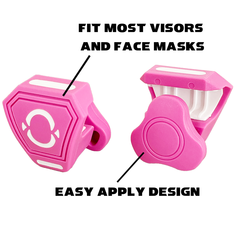 O Shield Football Visor Clips- Pink