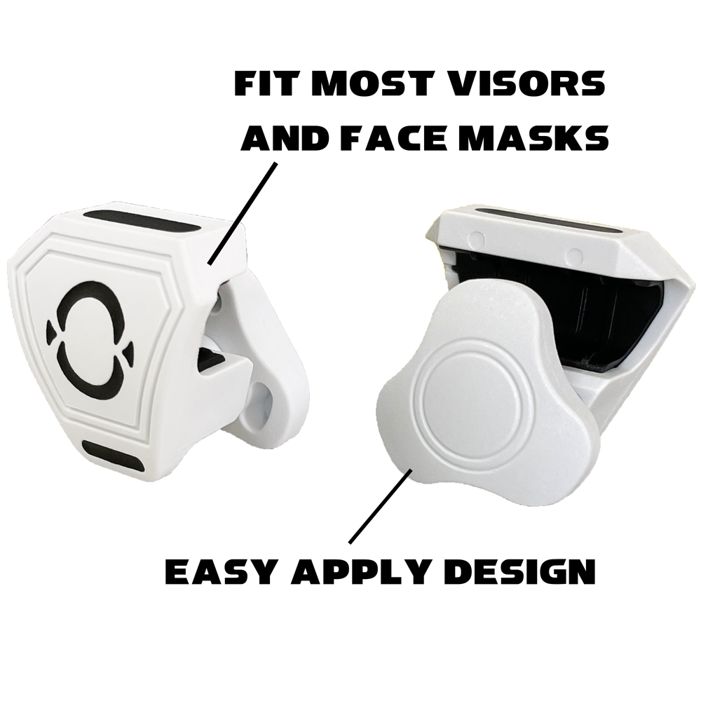 O Shield Football Visor Clips- White