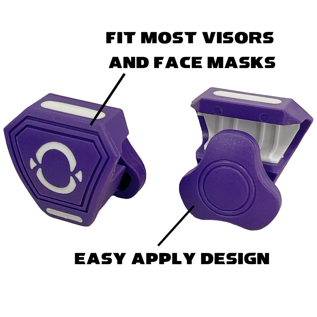 O Shield Football Visor Clips- Purple