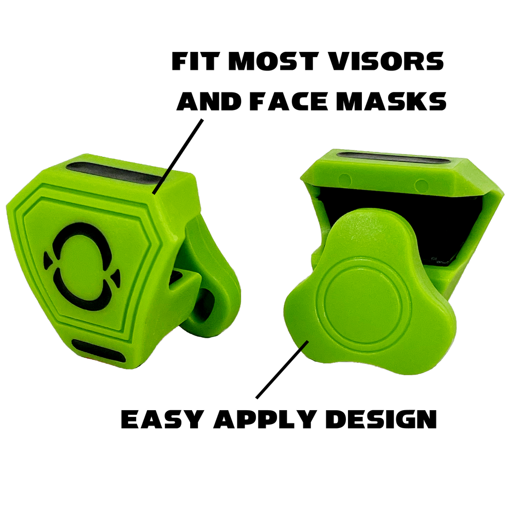 O Shield Football Visor Clips- Slime Green