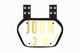 O Shield JOHN 3:16 Gold Chrome Football Back Plate – White
