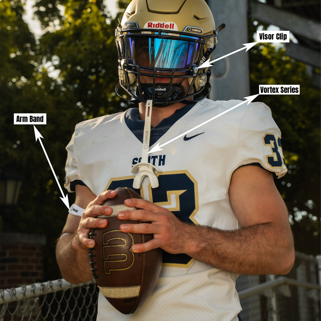 O Shield Vortex Series Football Mouthguard- JOHN 3:16 Black