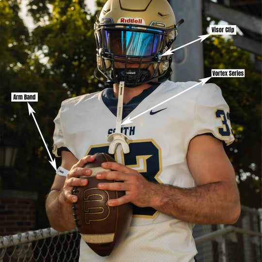 O Shield Vortex Series Football Mouthguard- JOHN 3:16 Black