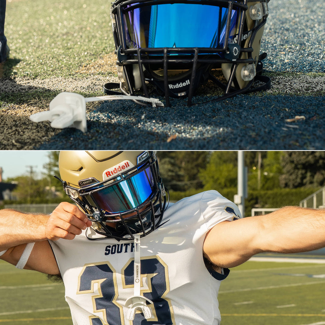 O Shield Vortex Series Football Mouthguard- JOHN 3:16 Black