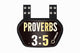 O Shield PROVERBS 3:5 Gold Chrome Football Back Plate – Black