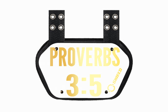 O Shield Golden Cross Chrome Football Back Plate, Lower Back Pads for Football Players, Rear Protector, Cross Series White