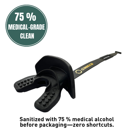 O Shield Vortex Series Football Mouthguard- PROVERBS 3:5 Black