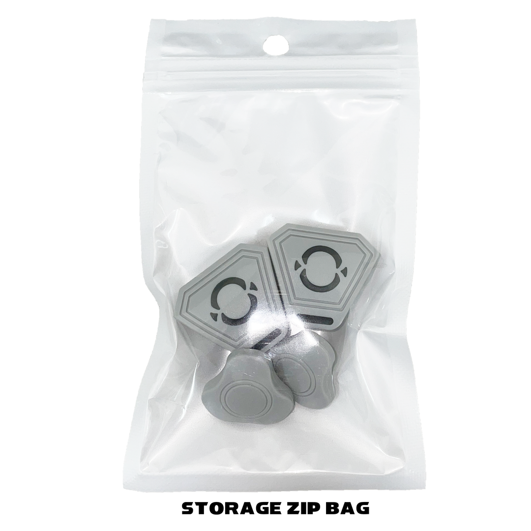 O Shield Football Visor Clips- Gray / Silver