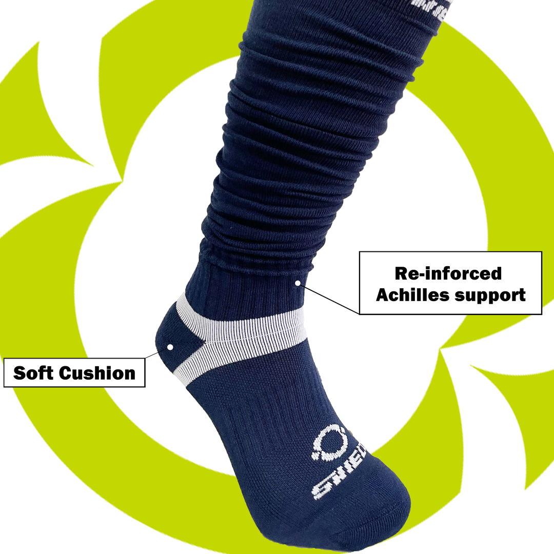 O Shield Football Scrunch Socks- Navy