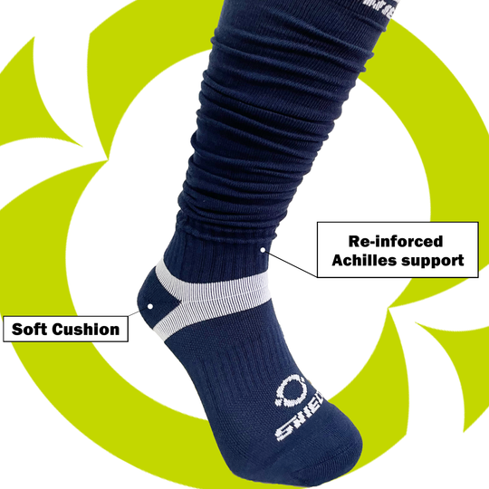 O Shield Football Scrunch Socks- Navy