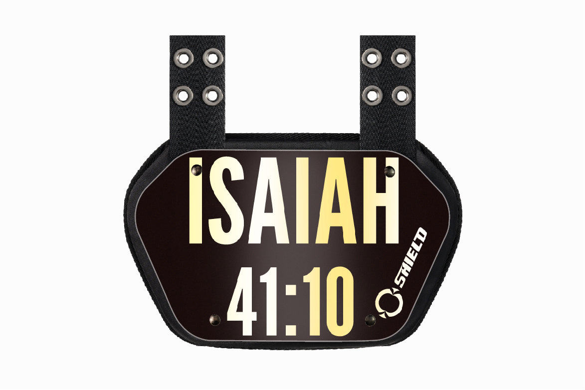 O Shield Golden Cross Plaque Arrière De Football Chromée