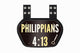 O Shield PHILIPPIANS 4:13 Gold Chrome Football Back Plate – Black