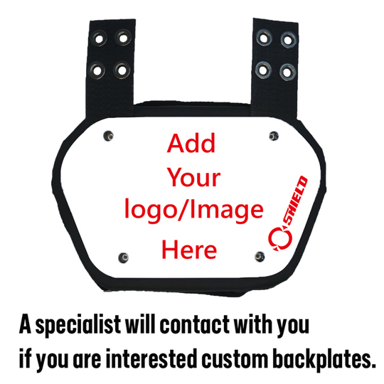12 Pcs O Shield Team Custom Unique Style Personalized Backplate Football Rear Protector for Football Players, Football Team, Universal Fit