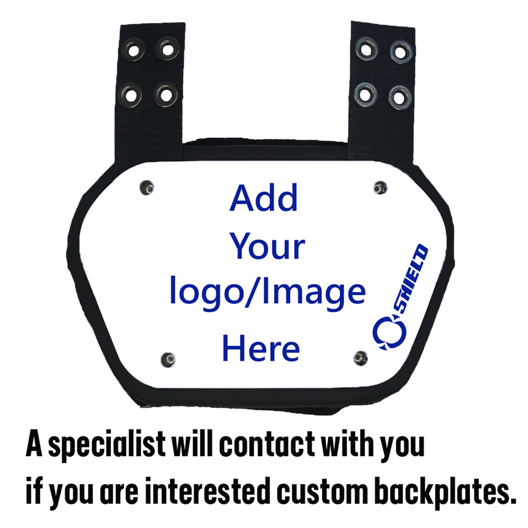 12 Pcs O Shield Team Custom Unique Style Personalized Backplate Football Rear Protector for Football Players, Football Team, Universal Fit