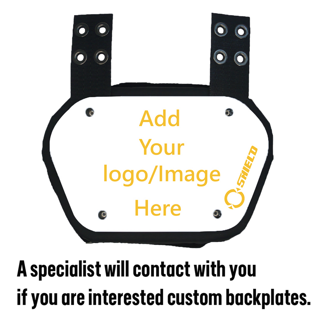 12 Pcs O Shield Team Custom Unique Style Personalized Backplate Football Rear Protector for Football Players, Football Team, Universal Fit