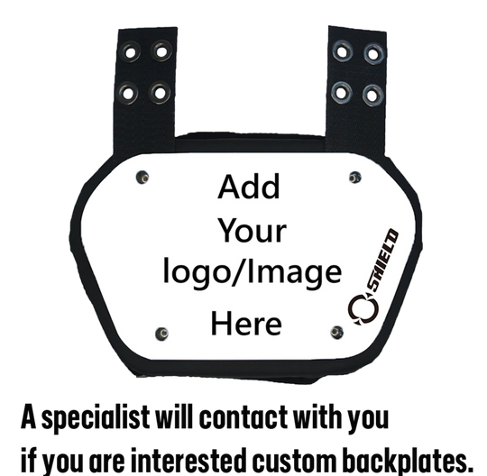 12 Pcs O Shield Team Custom Unique Style Personalized Backplate Football Rear Protector for Football Players, Football Team, Universal Fit