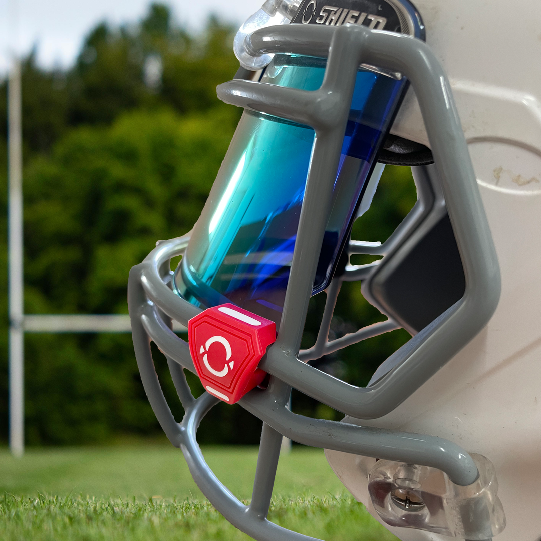 O Shield Football Visor Clips- Red