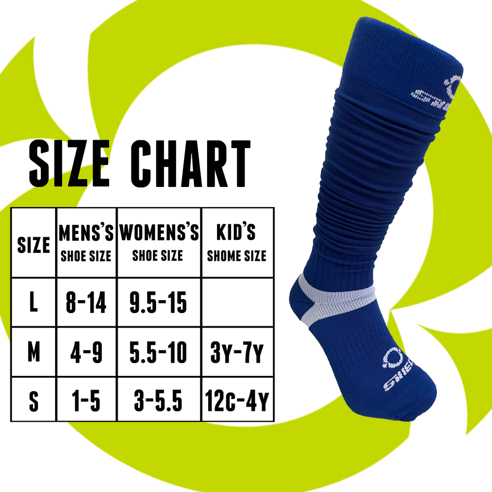 O Shield Football Scrunch Socks- Royal Blue