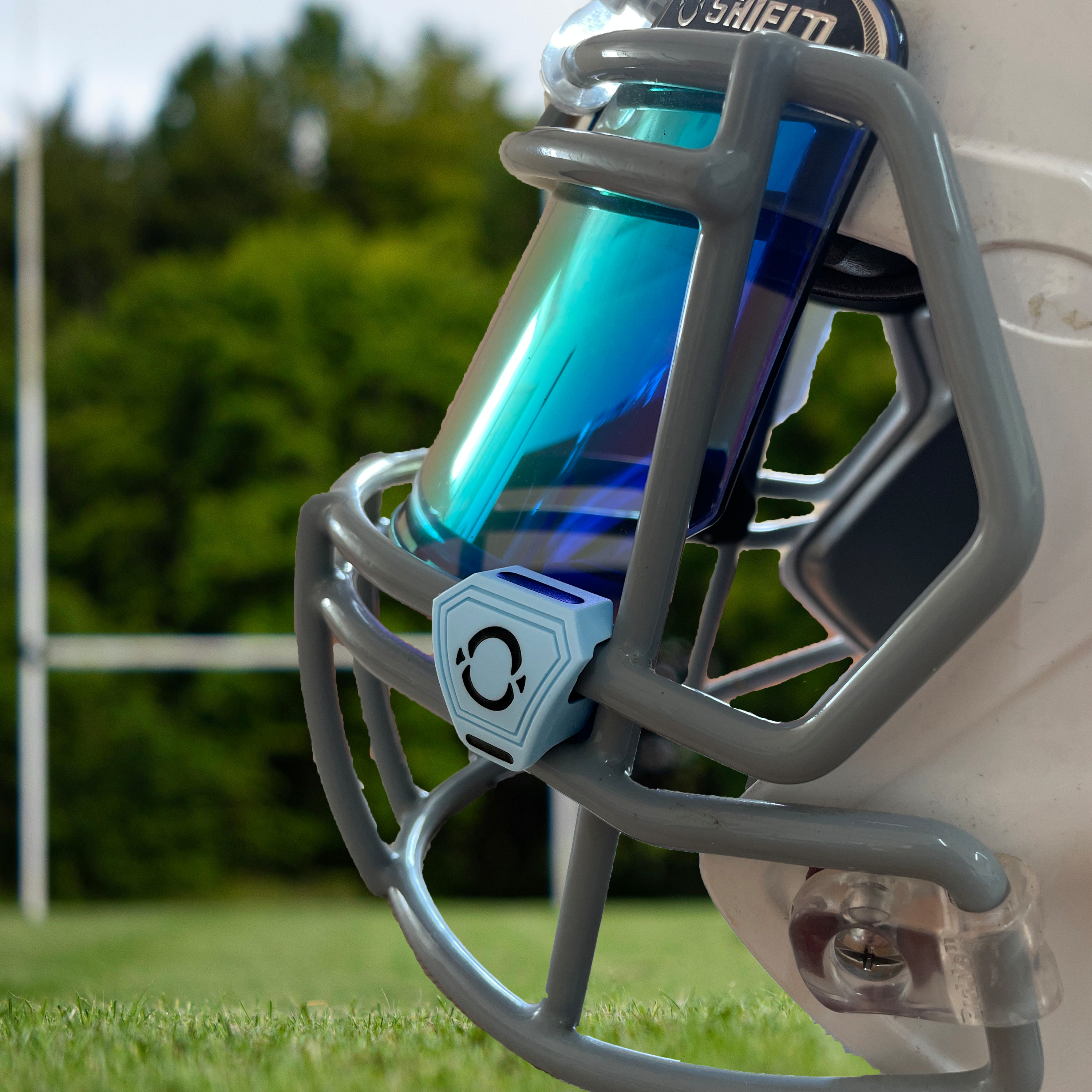 O Shield Football Visor Clips- Columbia Blue – O SHIELD SPORTS