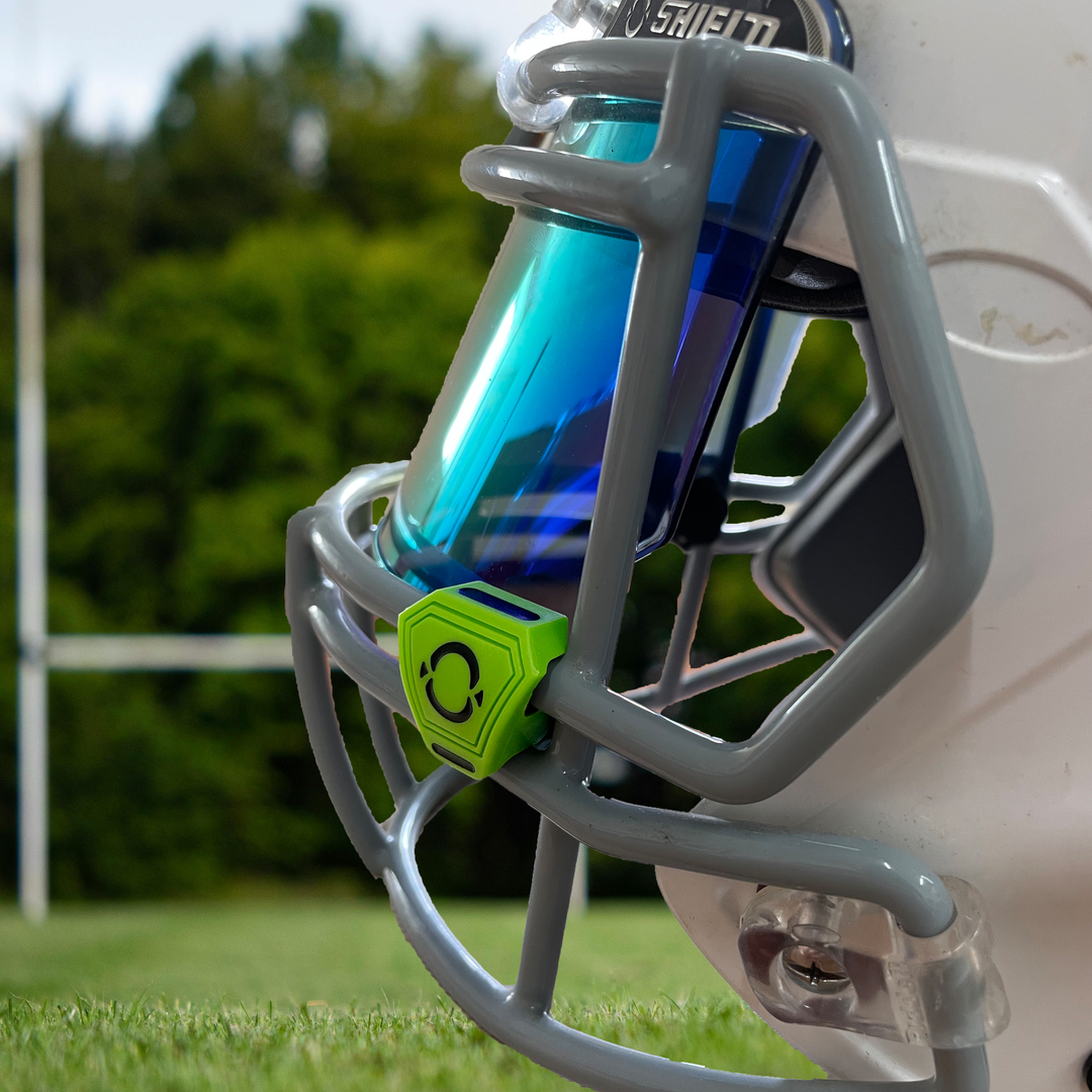 O Shield Football Visor Clips- Slime Green